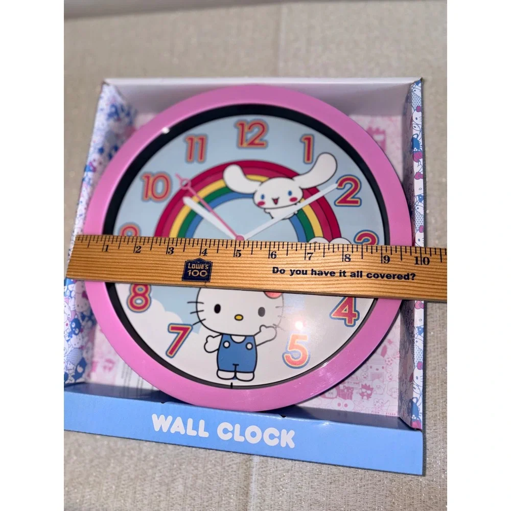 Sanrio Hello Kitty Cinnamoroll Wall Clock Pink Blue New Rainbow HKF3064 10in